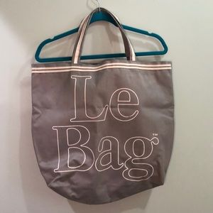 70's Vintage "Le Mauve & Cream Cotton Blend Tote